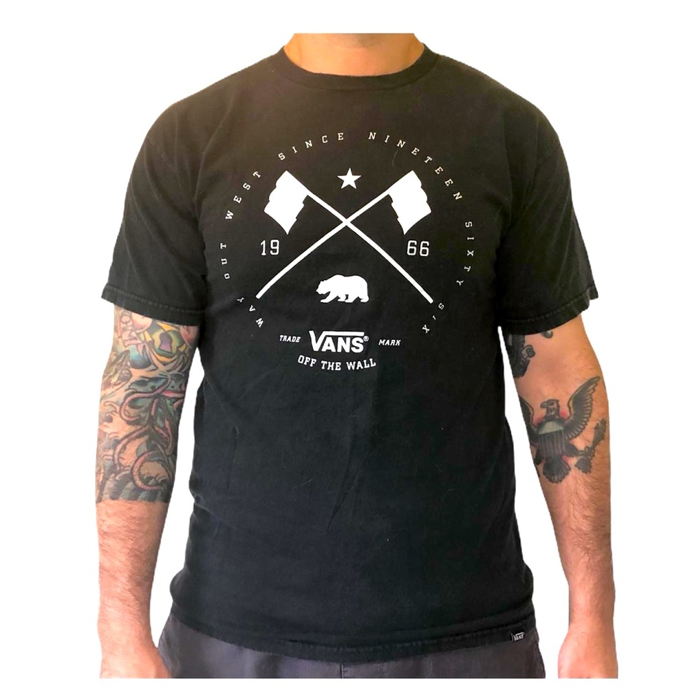 Vans Black Graphic Short Sleeve Tee preloved